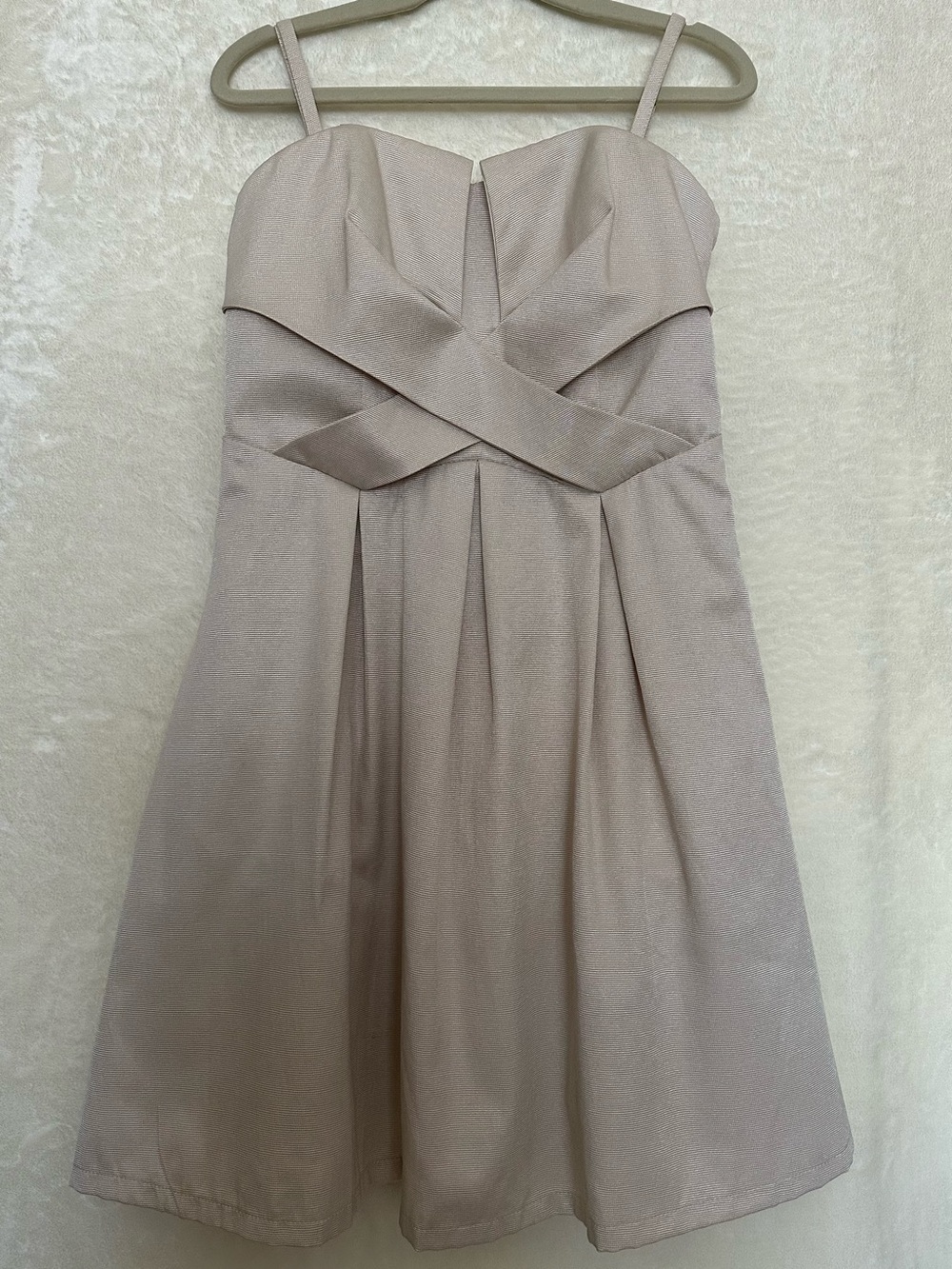 Dotti Champagne Strapless Dress w/Removable Straps